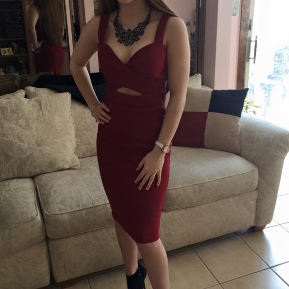 Burgundy dress